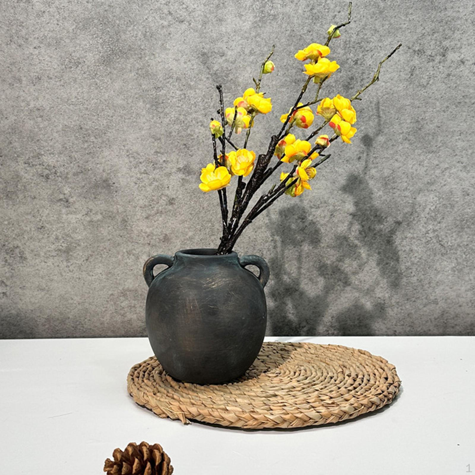 

Ceramic Flowerpot for Indoor Plants Wabi Sabi Design Decorative Holder Bronze