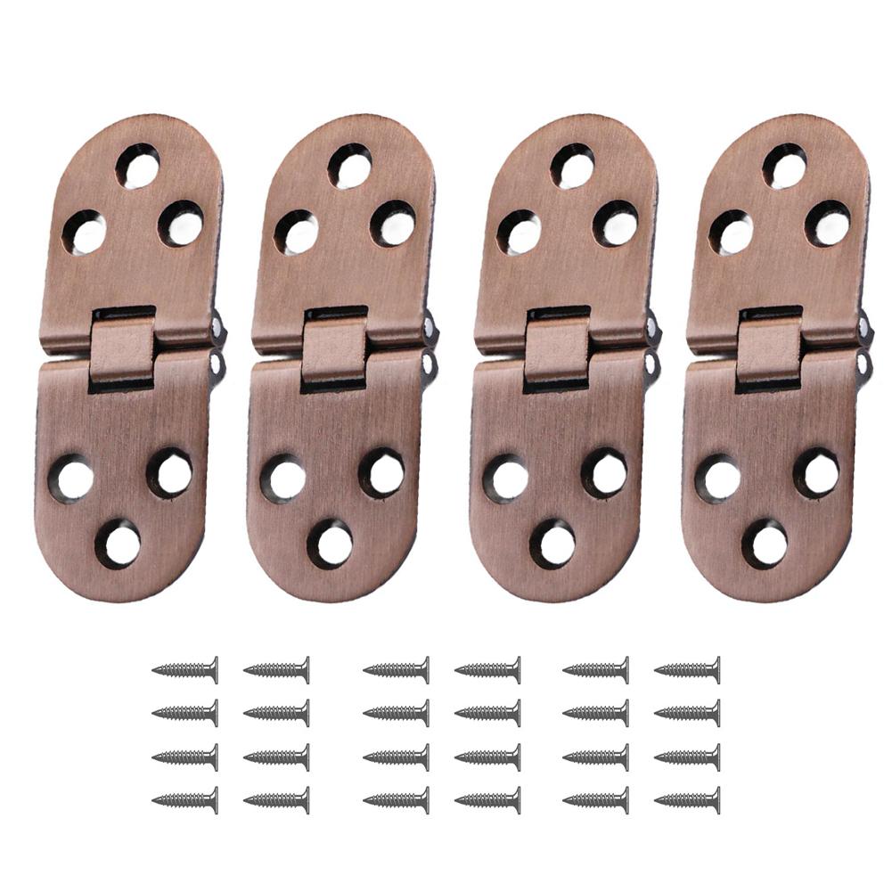 4pcs/set Furniture Fittings Folding Hinges 180 Degree Foldable Flap Hinges Table Cabinet Door Hinge For Kitchen Furniture