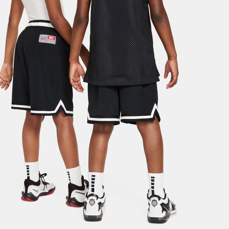 Nike Pantaloni scurți elastici drepți, cu talie medie, model Dri-Fit, pentru copii, Negru FN8351-010