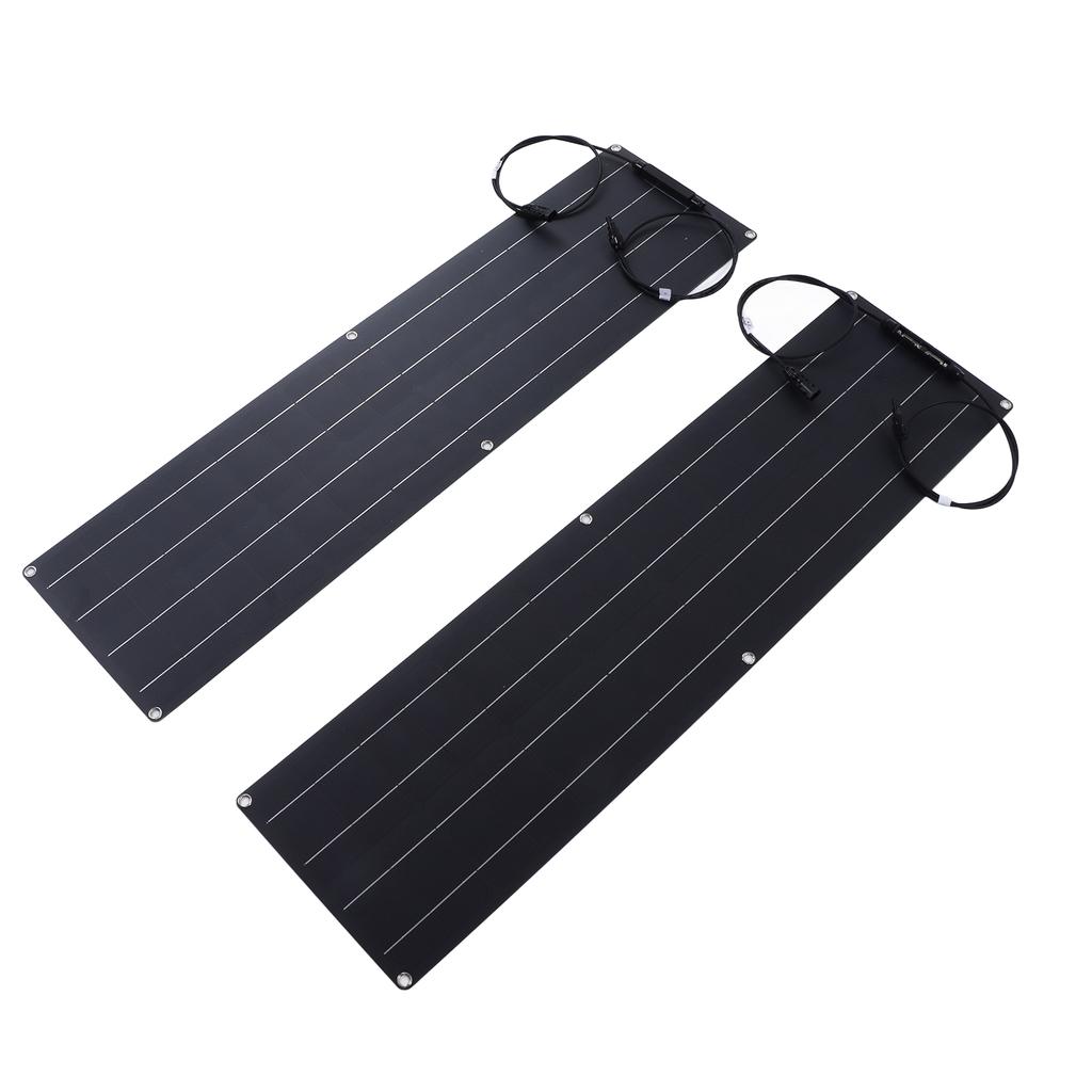 100W Flexible Solar Panel with Cable Monocrystalline PET Photovoltaic Panel for Power Station Black