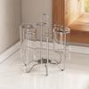 Cup Drying Rack Stand Non Slip Metal Cup Mug Organizer with Drain Tray Countertop Cup Holder for Kitchen