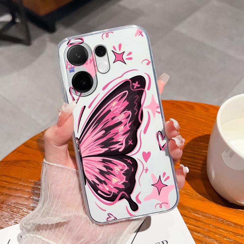 Casing For Vivo V60 V40 Lite V30e Y38 Y39 Y78 X200 Ulta X200s Case Cute Rabbit Panda Dog Back Covers TPU Silicone Soft Clear Phone Bags For Vivo Shell