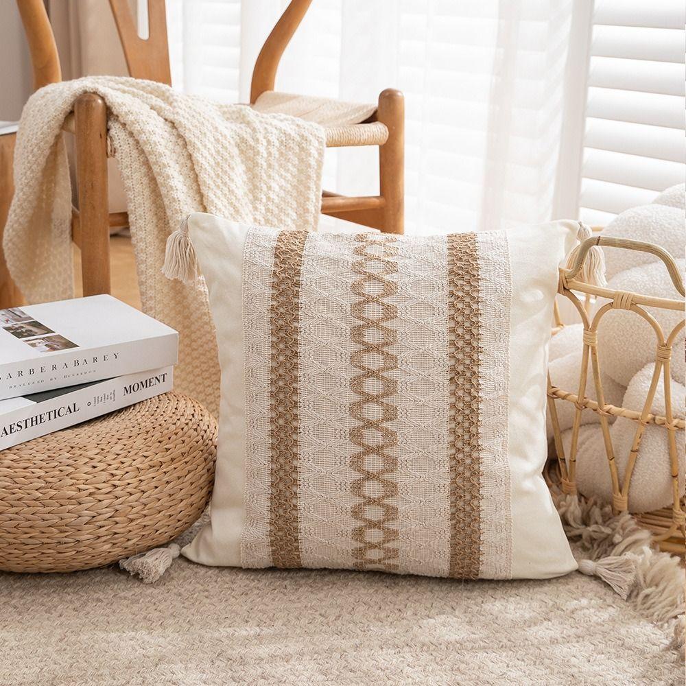 Cotton Linen Throw Pillowcover INS Style Cushion Cover Bohemian Pillowcase Living Room/Office
