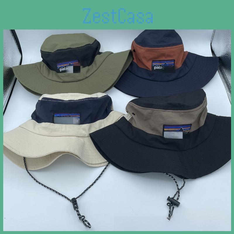 Blocked Hat Color Nylon Wide Brim Fisherman Sunscreen Hat For Casual Wear Summer