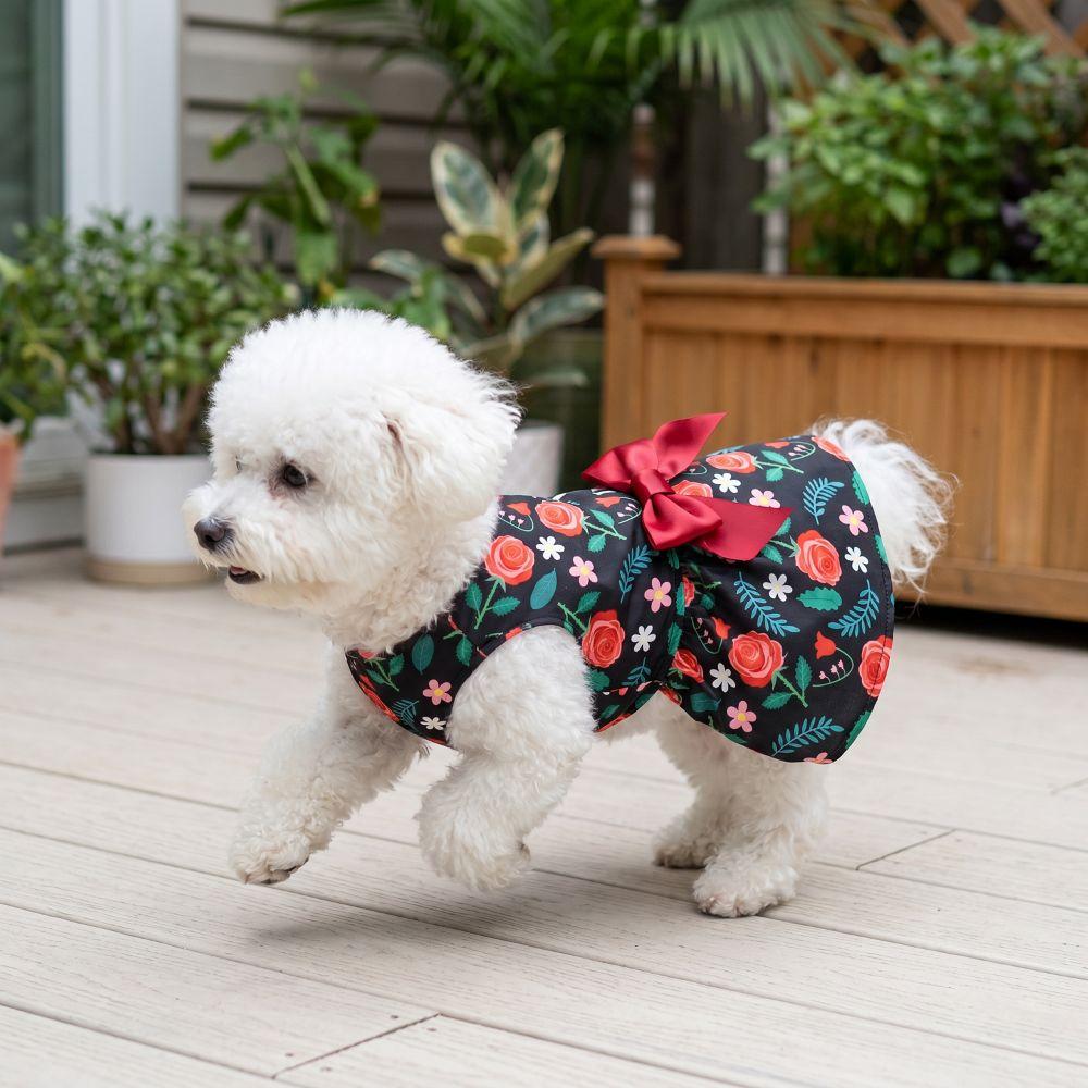 Pretty Summer Dog Clothes Breathable Dog Sleeveless Dress Puppy Princess Skirt Valentine‘s Day