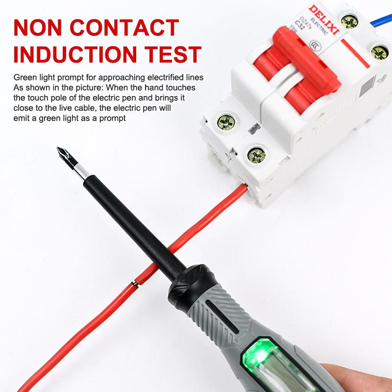 Non-Contact Screwdriver Voltage Tester Pen Ac12-250V Lcd Display Screen Voltmeter Detector Electrical Pen Voltage Indicator
