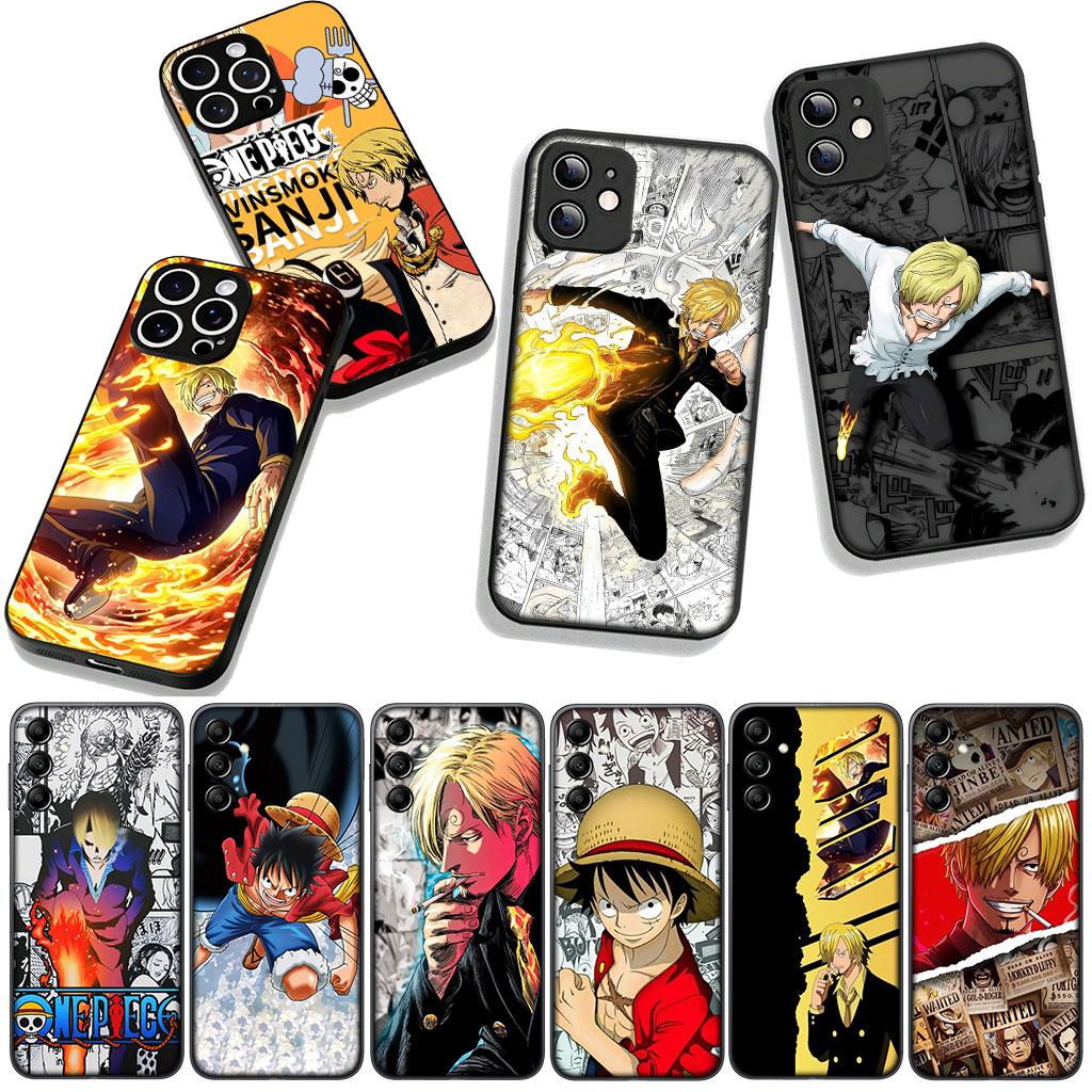 Cover for Apple iPhone 16 15 14 Plus 13 12 Mini 17 Pro Max + ProMax 16E Air 16+ 15+ Phone Case Comics Luffy One Piece Sanji