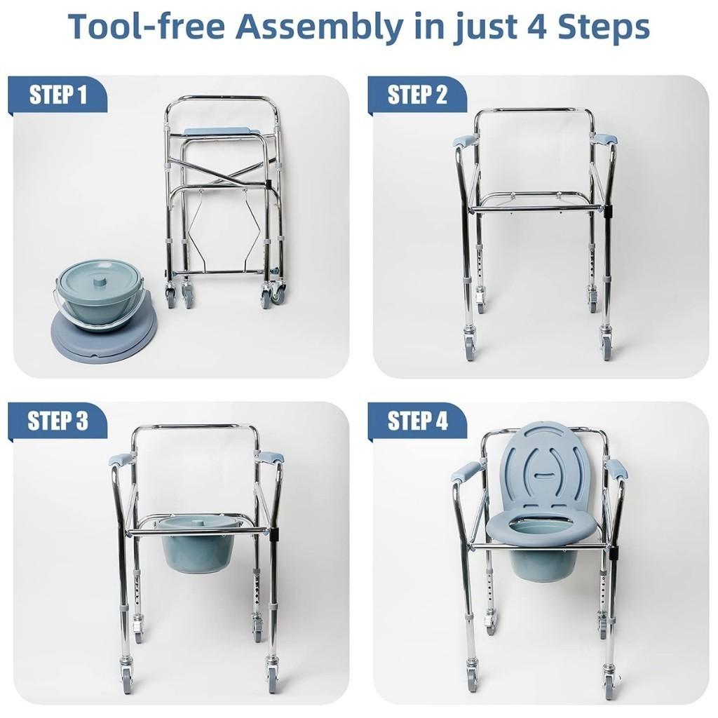 Toilet Medica Adult Removable Bathtub Chair Foldable Maternity Toilet Chair Height Adjustable Commode Chair