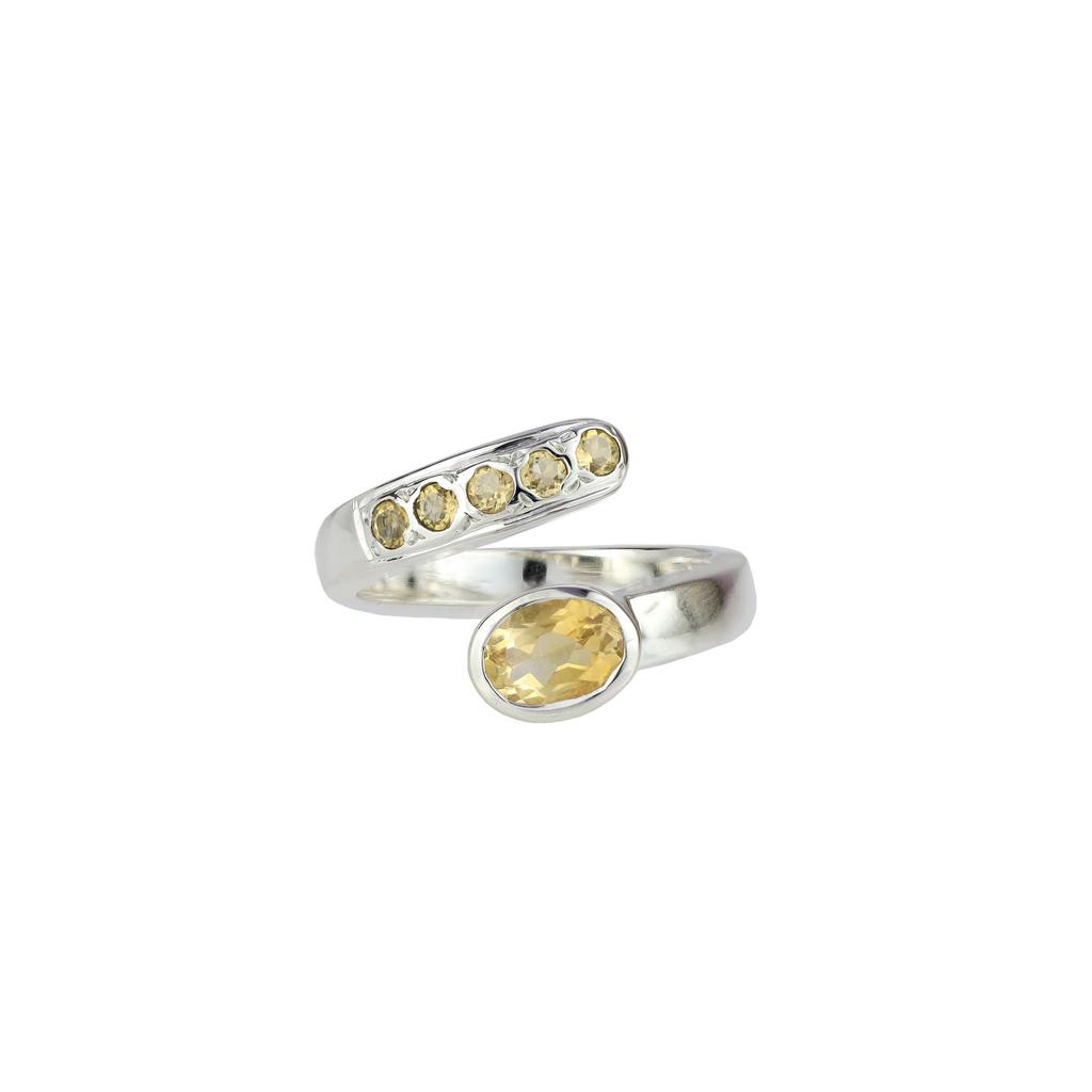 Amethyst Sterling Silver Ring: Faceted Gemstone, Open Design
