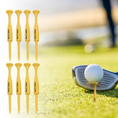 8Pcs Plastic Golf Tees High Stability Enhanced Accuracy Reusable Portable Golf Training Tees Accessories