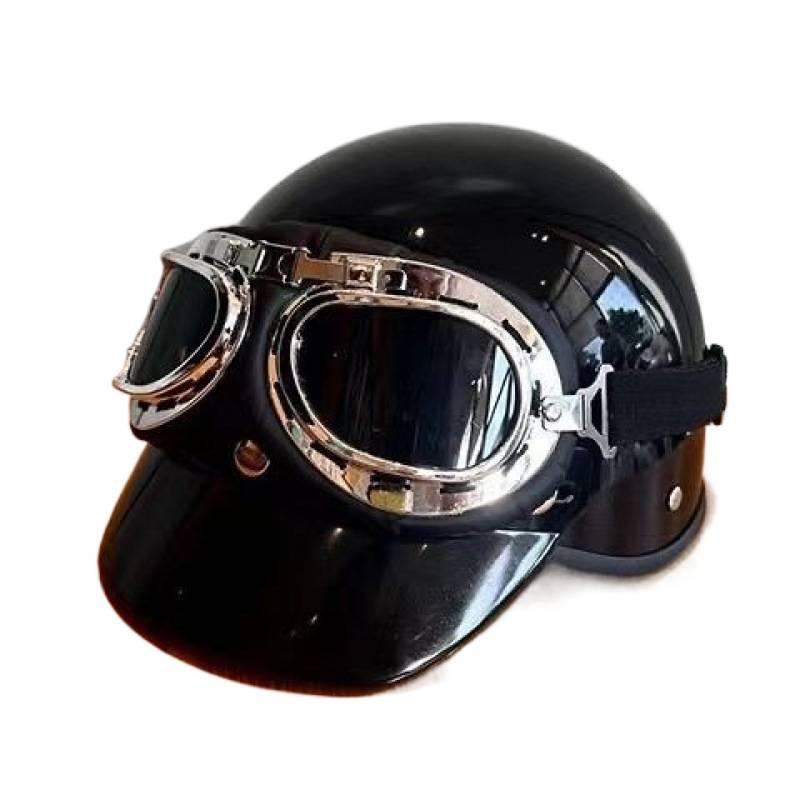 Certified Lightweight Universal Half Helmet for Electric Vehicles – Stylish, Retro, All-Season Safety Helmet