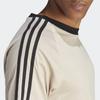 Adidas Originals Trefoil Logo Stripe Crew Neck T-Shirt Men Tops Beige IM2079