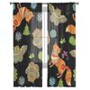 Trees And Flowers Tulle Curtains For Living Room Bedroom Christmas Chiffon Sheer Voile Kitchen Curtain