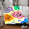1pc Colorful Faces Blanket Warm, Cozy, And Soft, Suitable for Sofas, Beds, Cars, And Office Use.Perfect for Camping And Travel, Making It a Great Gift