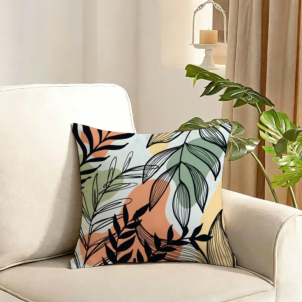 Cool Summer Prints Cushion Cover Reversible Plush Pillow Cover Soft Fluffy Home Decor for Sofa Bedroom