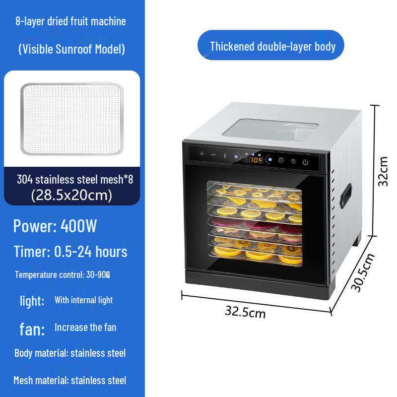 12-Layer Compact Food Dehydrator for Snacks, Jerky, Dried Fruit & Vegetables