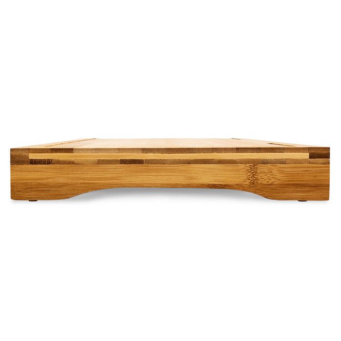 Planche à découper - bambou - 52x29 cm - 2 en 1 - protège plaques - rigole pratique