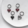2pcs Rose Cross Buckle Boots Pendants Dripping Heart Removable Gothic Style Metal Shoe Accessories Women Party Diy Jewelry Decor