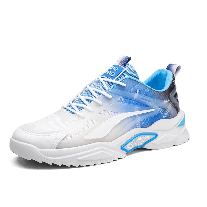 Men's shoes new breathable mesh shoes men's sports and leisure shoes trendy versatile white shoes running dad trendy shoes