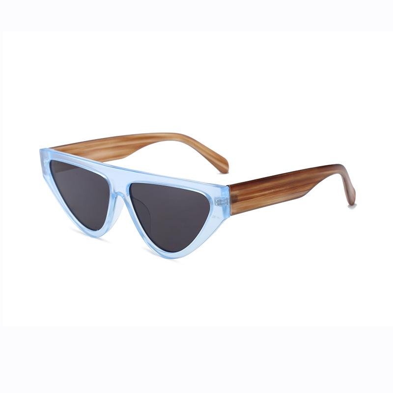 Color-Blocked Glasses, Trendy Street Photography Sunglasses, Xiaohongshu With The Same Triangle Cat-Eye Sunglasses