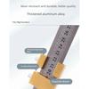 Aluminum Woodworking Ruler with Positioning Block Carpenter Measuring Tool for Precise Measurement In Carpentry Projects