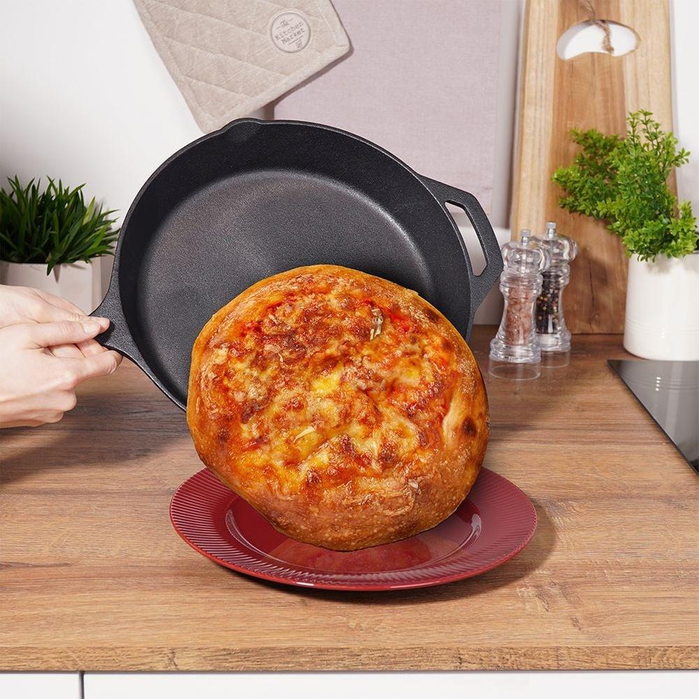 Patelnia Żeliwna Grill Ognisko do Piekarnika na Gaz Indukcję Talerz 30 cm