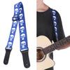 Guitar Strap Acoustic Electric Bass Ukulele Belt Adjustable Skull Pattern Leather HeadBlue