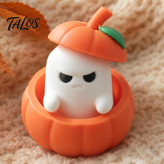 Burr-free Halloween Ornament Ornament, 3D Printed Pumpkin Ghost Design Figure, Decor Mini Desktop Decoration for Scented Candles Figure
