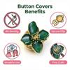 Flower Enamel Flower Cufflinks DIY Sewing-free Cufflinks Button Cover Enamel Sewing Accessories Bling Cuff Links