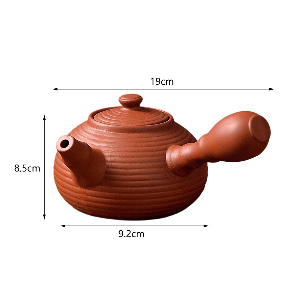 Chinese Ceramic Teapot Durable Loose Leaf Tea Pot with Side Handle Tea Warmer for Camping Restaurant Home Hotel Tea Lovers Gift