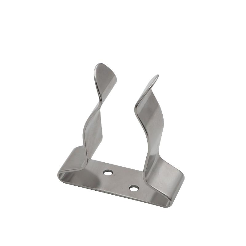 Support de rame de bateau de remplacement en acier inoxydable Universel Durable Support mural Tube Support Clips Clips à ressort Argent Support de crochet de bateau