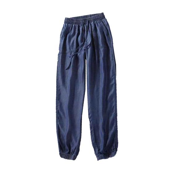 Women Harem Pants High Waist Solid Color Drawstring Loose Ankle-banded Daily Wear Deep Crotch Casual Elastic Waist Women Trousers Female Clothes
