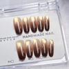 Unghii Press-on Cat Eye Unghii False cu Design Strălucitor Unghii Acrilice Artificiale Unghii False Lucioase Acoperire Completă Unghii Lipibile Unghii cu Adeziv pentru Femei