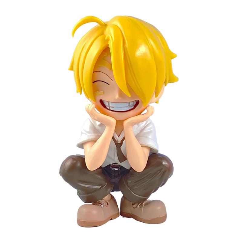Anime Action Figure Statue: Sitting Luffy Zoro Sanji Chibi Style Car Decor Present for OP Fans Perfect Gift Beautiful Design
