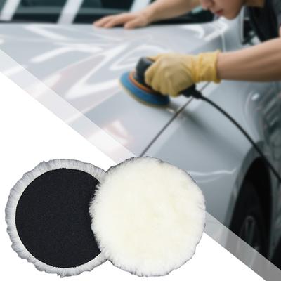 4pcs 150mm Wool Polishing Pads Thickened Automotive Scratches Removal Buffing Tool Achieve Flaw-Less High-Gloss Mirror Finish