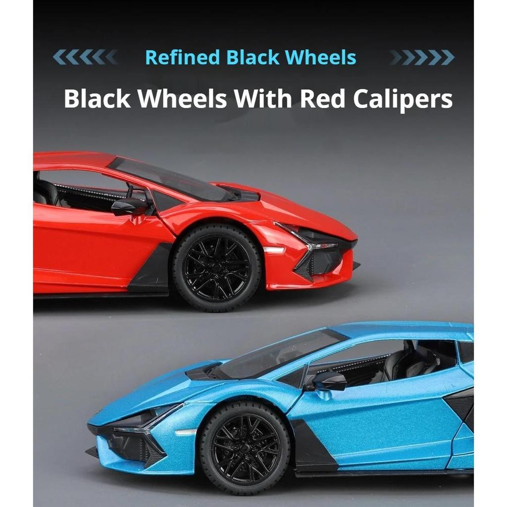 1/24 Lamborghini Revuelto Sports Car Toy Model Alloy Die Cast Four Wheel Suspension All Car Doors Can Be Opened Vehicle Models Collect Gifts