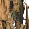 Tactical Nylon Webbing Carabiner Key Ring with Single Point Triangle Buckle