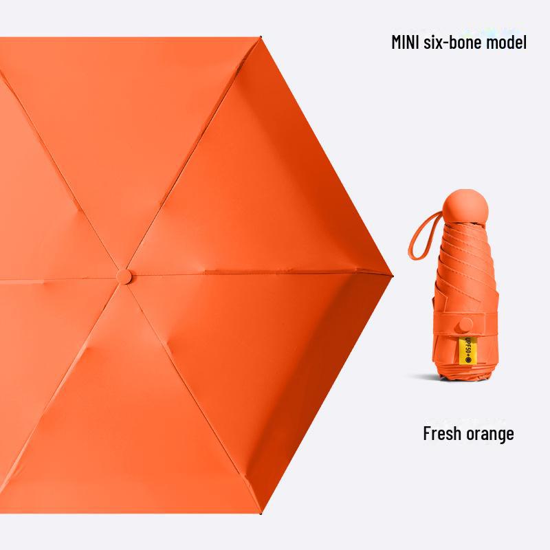 50% Folding Women's Dual-Purpose Mini Portable Pocket Capsule Umbrella - High-Grade Sun Protection
