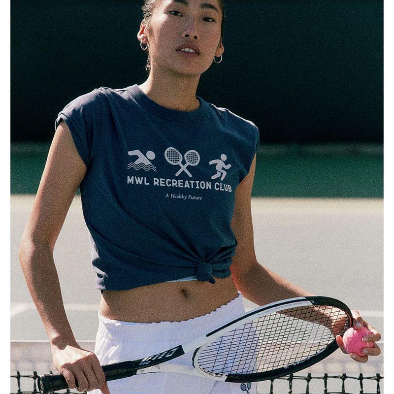 A Healthy Future American Retro Sports Style Casual Fitness Letter Print Pure Cotton Short Sleeve T-shirt