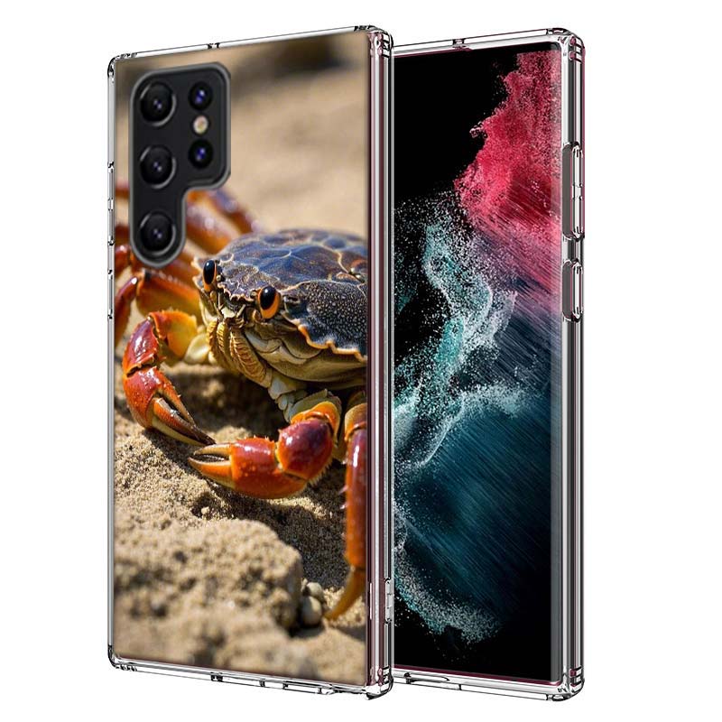 

Unique Animal Crab Capa Phone Case For Samsung S26 Ultra S25 Edge Galaxy S23 S21 S20 S24 FE S22 S10 Plus Cover Clear TPU Shell C Samsung S10 PLUS