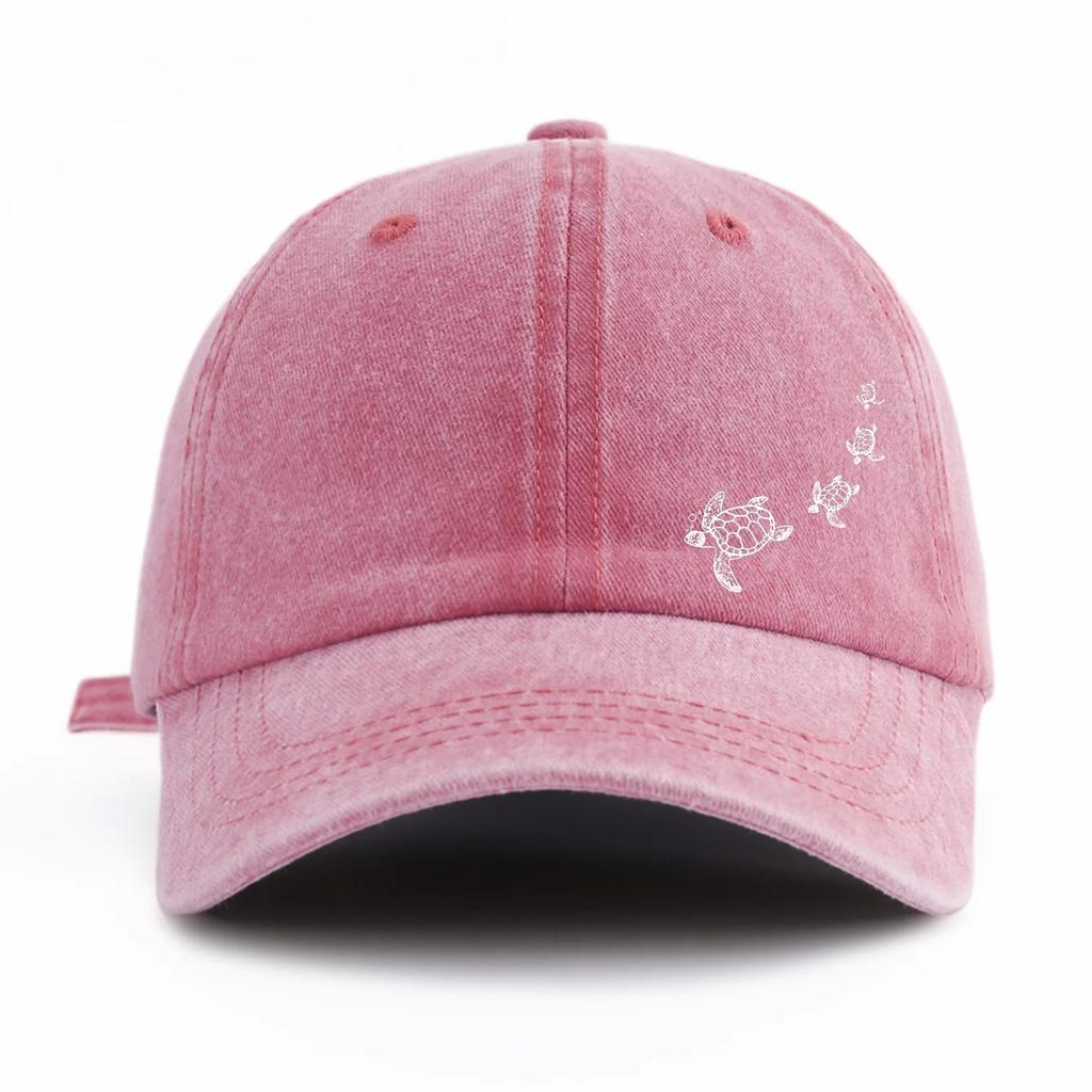 Women Men Unisex Baseball Cap Sea Turtle Print Outdoor Sun Hat UV Protection Trucker Summer Hat