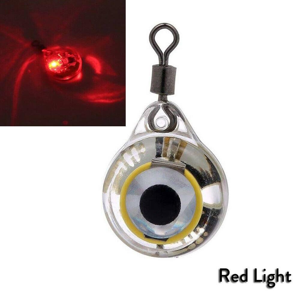 10pcs Mini Fishing Lure Light LED Deep Drop Underwater Eye Shape Fishing Squid Fishing Bait Luminous Lure for Attracting Fish