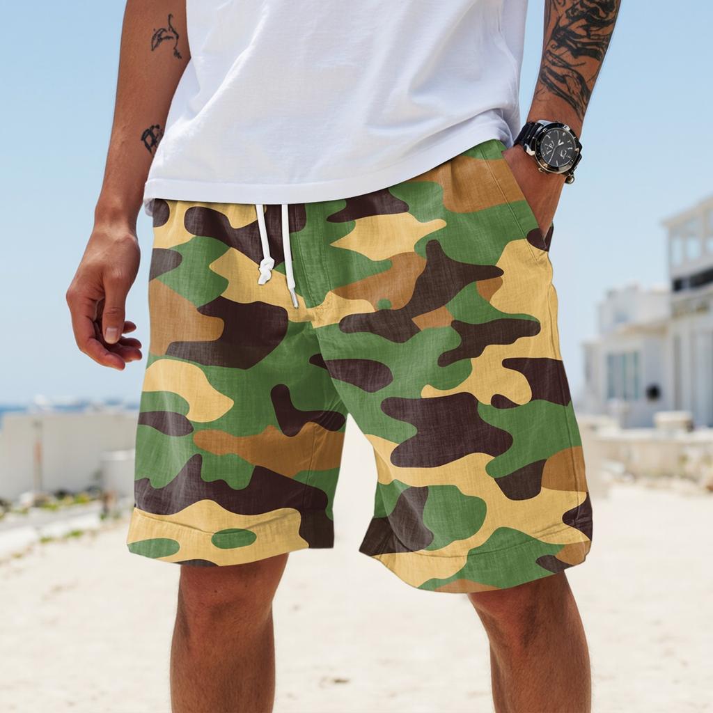 Men's Summer Large Casual Loose Sports Pants Beach Shorts
