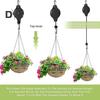 Pflanzen-Flaschenzughaken, robuster, einziehbarer Kleiderbügelhaken, verstellbarer Pflanzen-Flaschenzughaken für den Außenbereich, Garten, Blumenkörbe, Töpfe, Vogelfutterspender