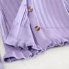 V Autumn Solid Neck Color Long Sleeve Cardigan Hem Neck Waist Fungus Edge Knit Sweater