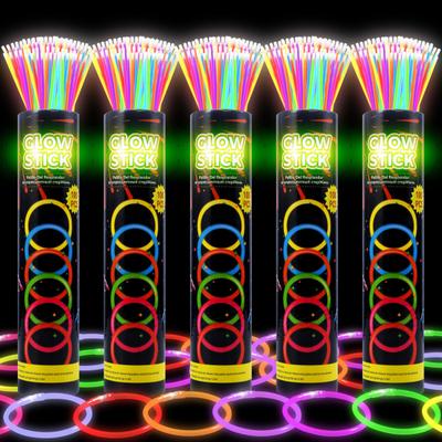 Bright Glow Sticks Bulk 8 Inch Glow In The Dark Light Up Sticks Party Favors Neon Party Glow Necklaces And Bracelets with Connectors