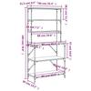 VidaXL 6-Tier Baker's Rack, Kitchen Storage Shelf, Living Room Bookshelf, Wine Rack of 834222