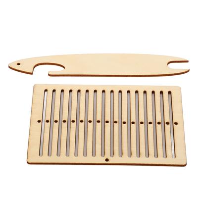 2 Pcs Weaving Loom Kit Wooden Belt Weaving Loom Weaving Shuttle Tools Arts Crafts for Bracelet Bag