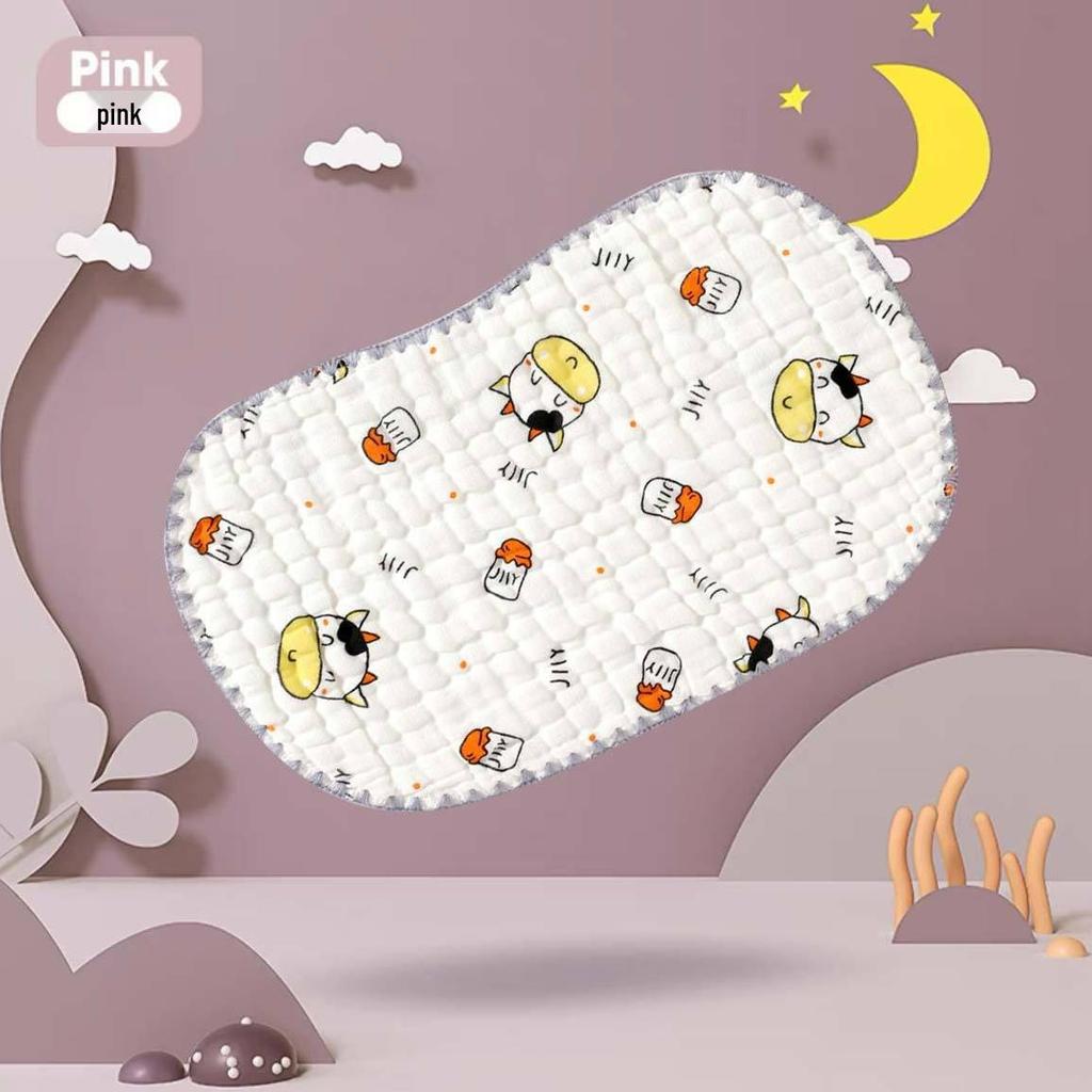 Newborn Cloud Slice Pillow: Ten-Layer Gauze, Sweat-Absorbing, Anti-Spit Milk, Head Protection Pillow