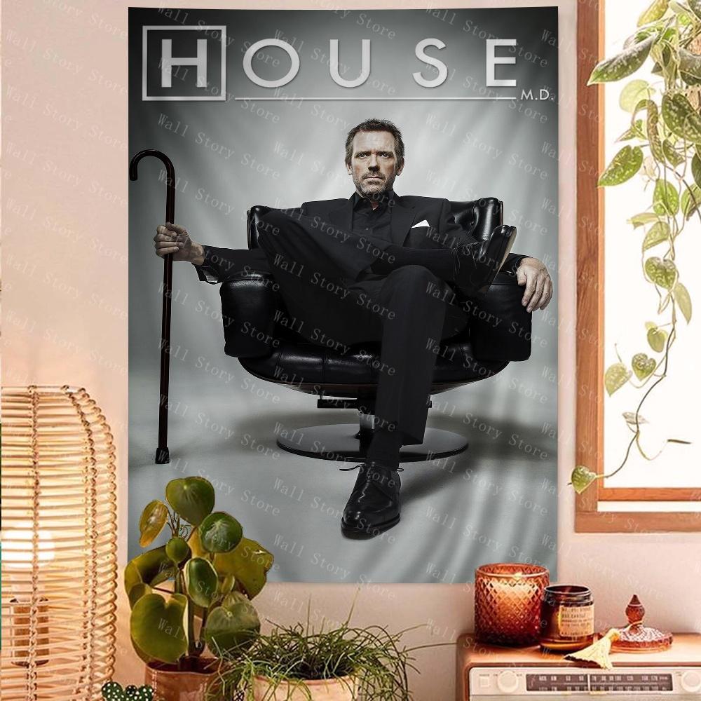 House MD TV Printed Large Wall Tapestry Wall Hanging Decoration Household Decor Blanket Living Room Tapestry Bedroom Tapestry